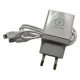 Сетевое зарядное устройство Wuw Т23 2.1A 2USB плюс кабель Lightning USB белое                       