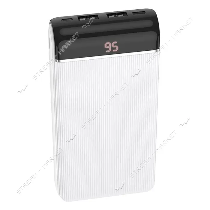 Портативное зарядное устройство Hoco J59А 2USB 20000mAh белое