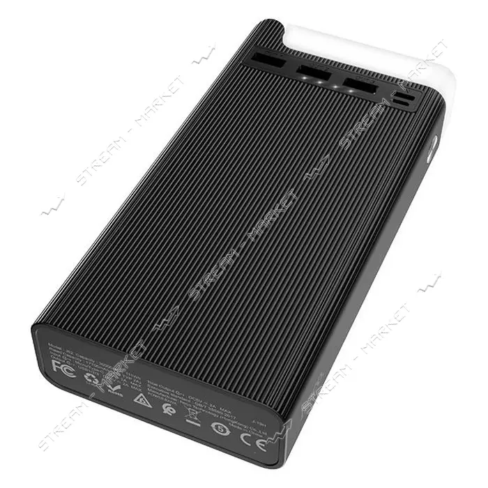 Портативное зарядное устройство Hoco J62 3USB 30000mAh черное                                       