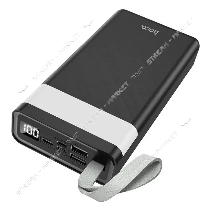 Портативное зарядное устройство Hoco J73 Powerful desk lamp 2USB 30000mAh черное                    
