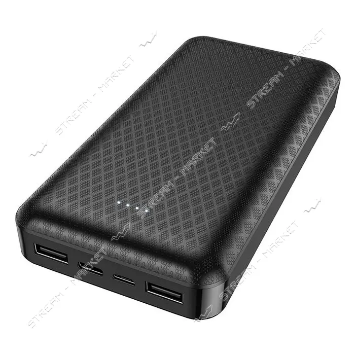 Портативное зарядное устройство Borofone BJ3А 2USB 200000mAh черное