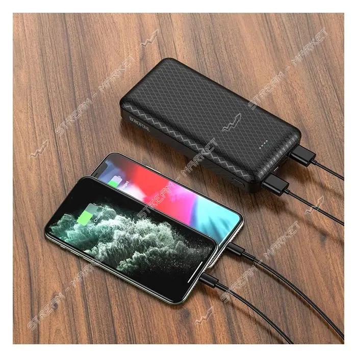 Портативное зарядное устройство Borofone BJ3А 2USB 200000mAh черное