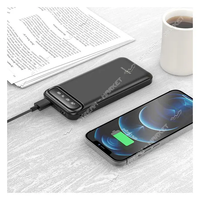 Портативное зарядное устройство Borofone BJ14 2USB 10000mAh черное                                  