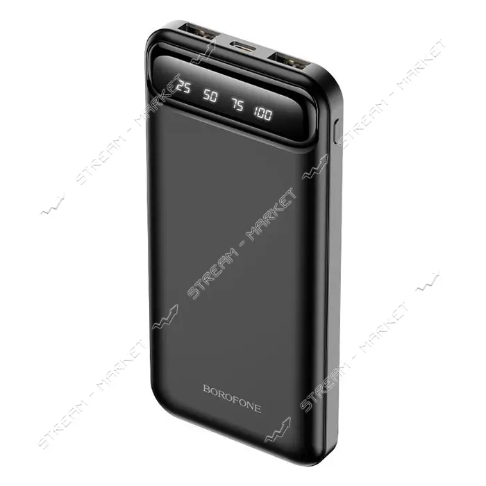 Портативное зарядное устройство Borofone BJ14 2USB 10000mAh черное                                  