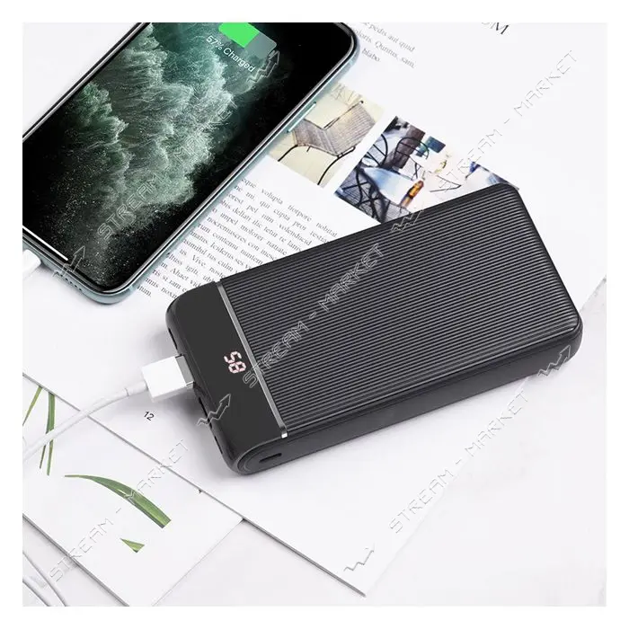 Портативное зарядное устройство Hoco J59А 2USB 20000mAh черное                                      
