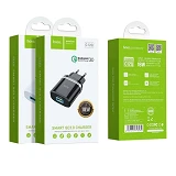 Сетевое зарядное устройство Hoco C12Q Smart QC3.0 черное                                            