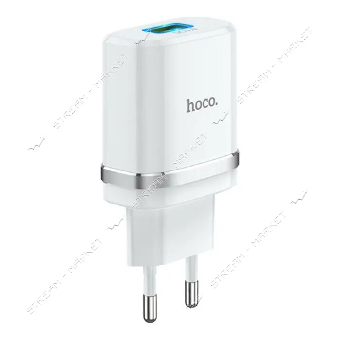 Сетевое зарядное устройство Hoco C12Q Smart QC3.0 белое