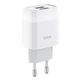 Сетевое зарядное устройство Hoco C73A Glorious dual port charger белое                              