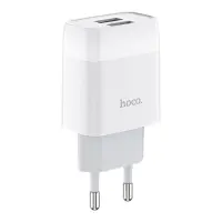 Сетевое зарядное устройство Hoco C73A Glorious dual port charger белое                              