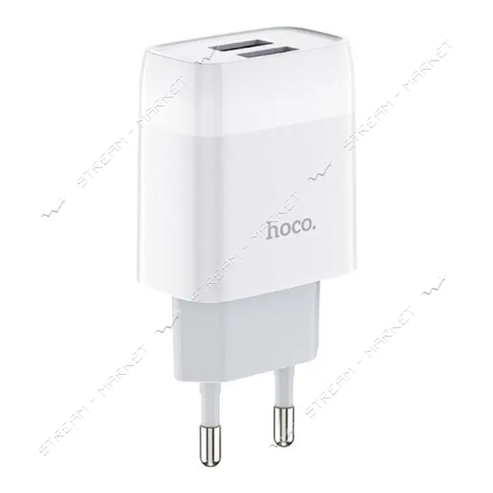 Сетевое зарядное устройство Hoco C73A Glorious dual port charger белое                              