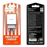 Сетевое зарядное устройство Hoco C81A Asombroso single port charger белое                           