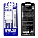 Сетевое зарядное устройство Hoco C81A Asombroso single port charger Lightning белое