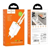 Сетевое зарядное устройство Hoco C95A Lineal PD20W плюс QC3.0 Charger Set белое                     