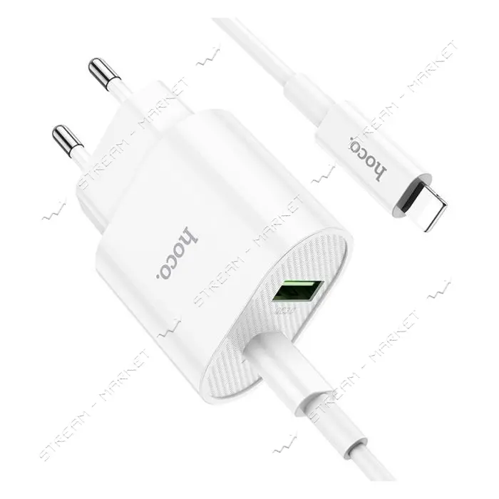Сетевое зарядное устройство Hoco C95A Lineal PD20W плюс QC3.0 Charger Set белое                     