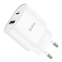 Сетевое зарядное устройство Hoco C95A Lineal PD20W плюс QC3.0 charger белое                         