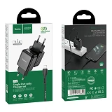 Сетевое зарядное устройство Hoco N2 Vigour single port charger Lightning черное                     