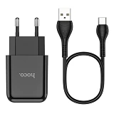 Сетевое зарядное устройство Hoco N2 Vigour single port charger Type-C черное
