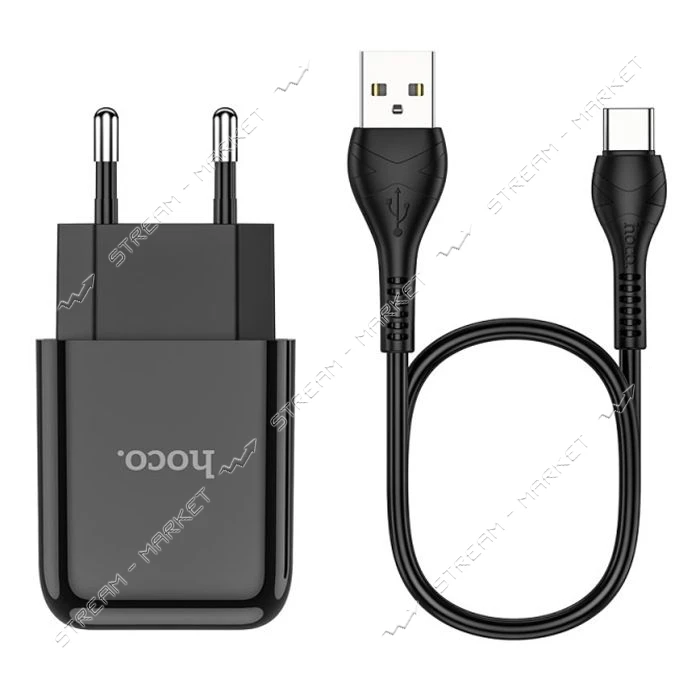 Сетевое зарядное устройство Hoco N2 Vigour single port charger Type-C черное