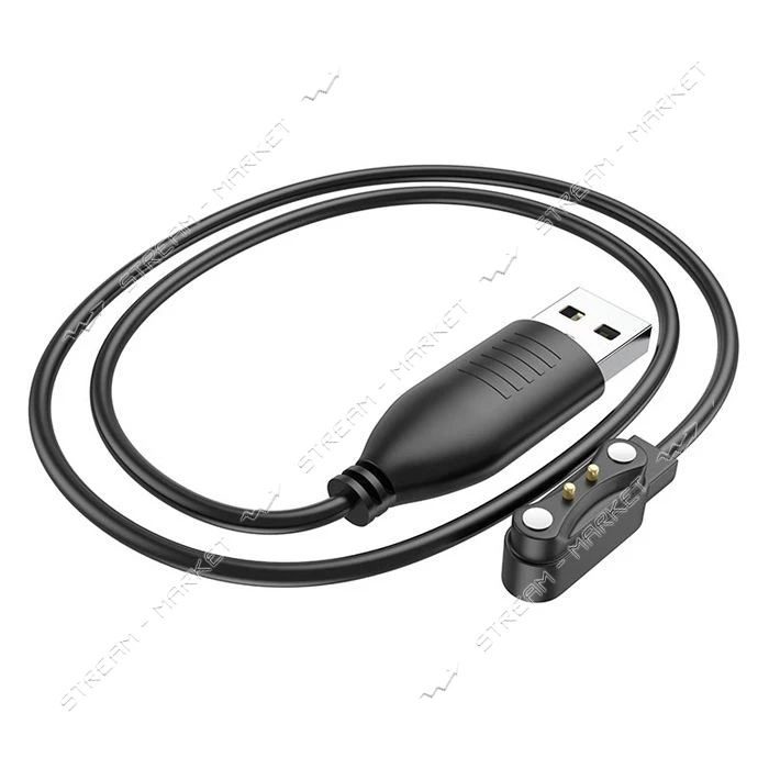 Сетевое зарядное устройство Hoco Y6 /Y7 Smart watch charging cable черное