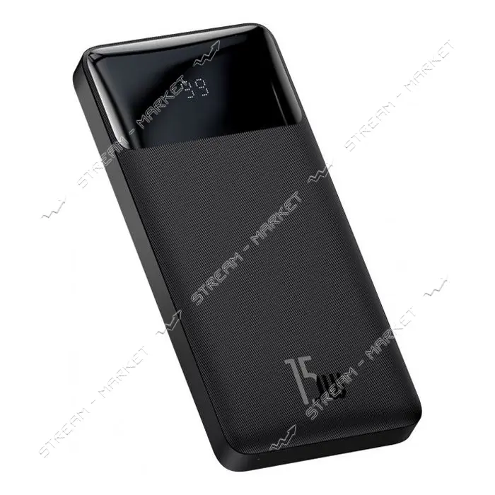 Портативное зарядное устройство Baseus Bipow Digital Display 15W 2USB 10000mAh черное