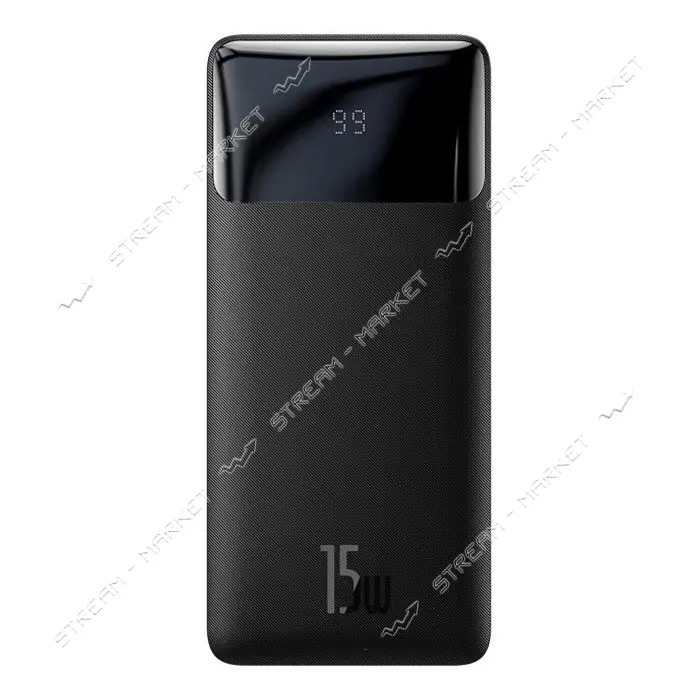Портативное зарядное устройство Baseus Bipow Digital Display 15W 2USB 10000mAh черное