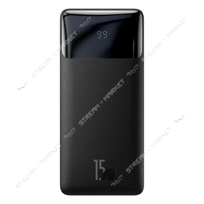 Портативное зарядное устройство Baseus Bipow Digital Display 15W 2USB 20000mAh черное