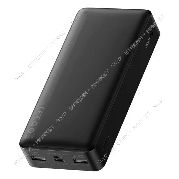 Портативное зарядное устройство Baseus Bipow Digital Display 15W 2USB 20000mAh черное