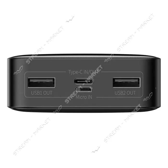 Портативное зарядное устройство Baseus Bipow Digital Display 15W 2USB 20000mAh черное
