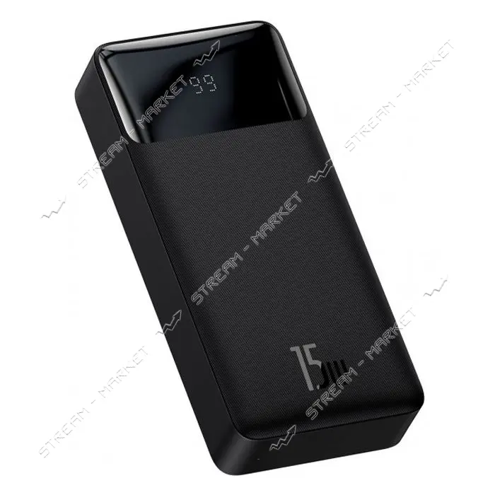 Портативное зарядное устройство Baseus Bipow Digital Display 15W 2USB 20000mAh черное