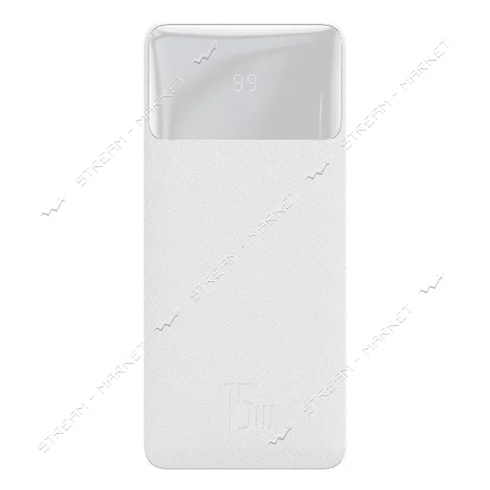 Портативное зарядное устройство Baseus Bipow Digital Display 15W 2USB 20000mAh белое