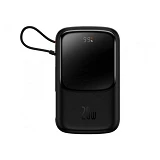 Портативное зарядное устройство Baseus Bipow Digital Display Lightning 20W 10000mAh черное