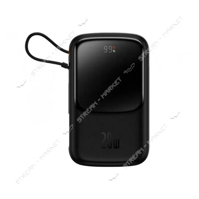Портативное зарядное устройство Baseus Bipow Digital Display Lightning 20W 10000mAh черное