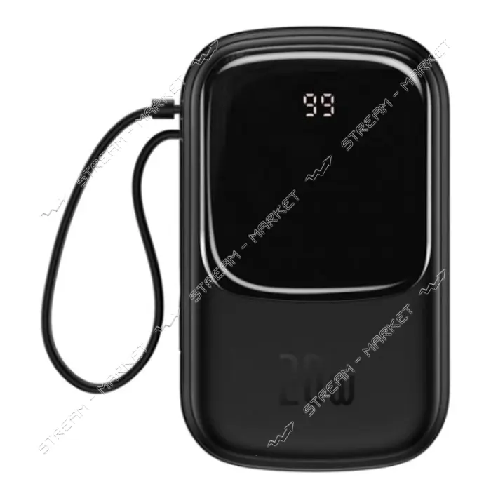 Портативное зарядное устройство Baseus Bipow Digital Display Lightning,20W 20000mAh черное