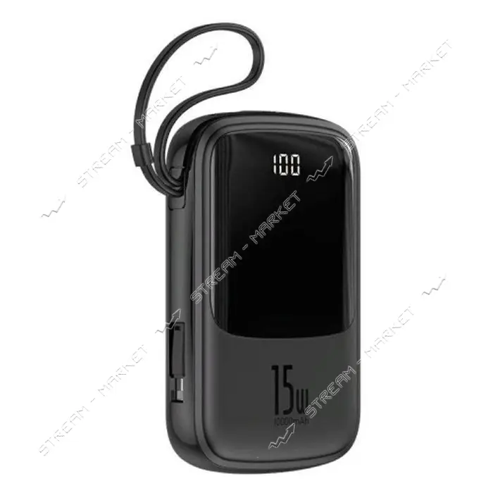 Портативное зарядное устройство Baseus Q pow Digital Display 3A 10000mAh черное