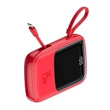 Портативное зарядное устройство Baseus Q pow Digital Display 3A 10000mAh красное