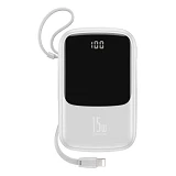 Портативное зарядное устройство Baseus Q pow Digital Display 3A IP Cable 10000mAh белое             