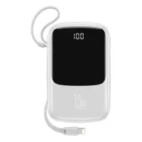 Портативное зарядное устройство Baseus Q pow Digital Display 3A IP Cable 10000mAh белое             
