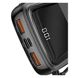 Портативное зарядное устройство Baseus Q pow Digital Display 3A Type-C Cable 10000mAh черное