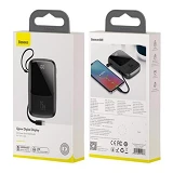 Портативное зарядное устройство Baseus Q pow Digital Display 3A Type-C Cable 10000mAh черное
