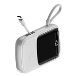 Портативное зарядное устройство Baseus Q pow Digital Display 3A Type-C Cable 10000mAh белое         