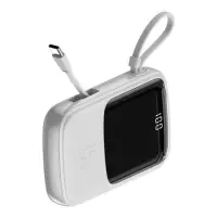 Портативное зарядное устройство Baseus Q pow Digital Display 3A Type-C Cable 10000mAh белое         