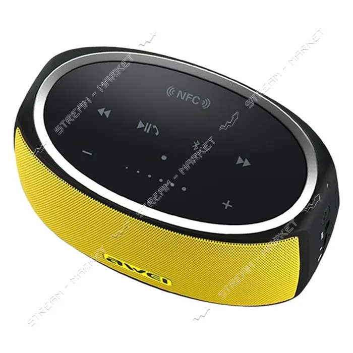 Bluetooth-колонка Awei Y210 портативная черная с желтым                                             