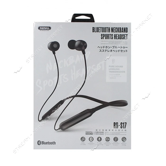 Bluetooth наушники Remax RB-S17 Neckband Sports Headset черные