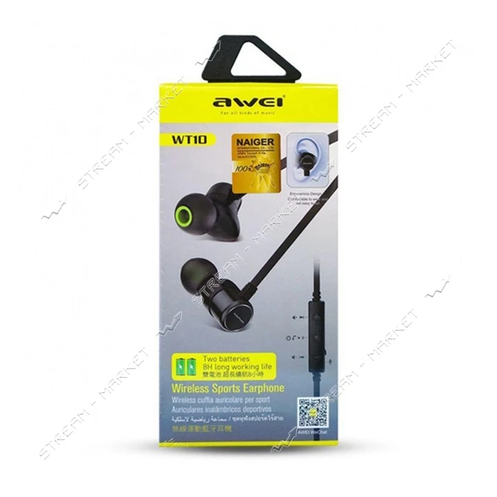 Bluetooth Наушники Awei  WT10 черные                                                                