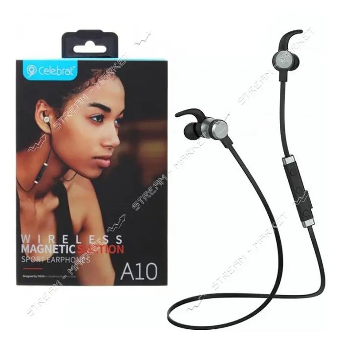 Bluetooth Наушники Celebrat A10 серые