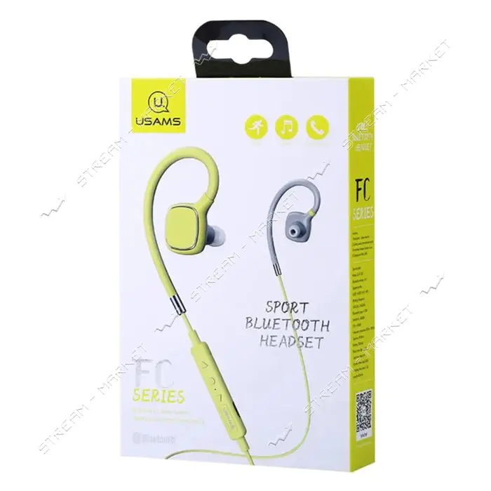 Bluetooth Наушники Usams US-FC001 Sport FC Series зеленый