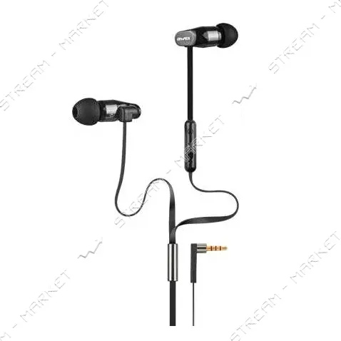 Проводные наушники Awei ES12hi черные