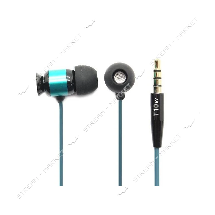 Проводные наушники Awei T10Vi черно-голубые                                                         