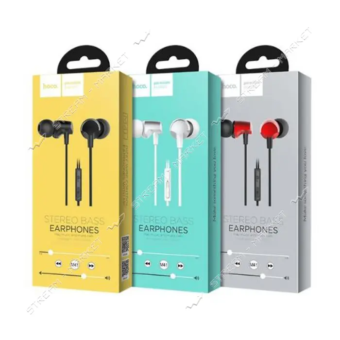 Проводные наушники Hoco M41 Dizzy wire control черные