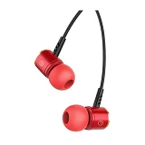 Наушники проводные Hoco M42 Ice rhyme wire control черно-красные                                    